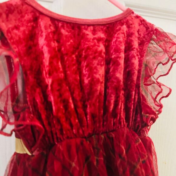 Disney Princess Crushed Velour Plaid Holiday Toddler Nightgown, Gown Sz 2 - Picture 6 of 8